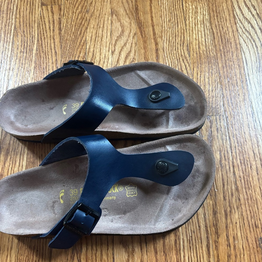 Women’s Birkenstock Navy Gizeh Thong Sandals Size 39 - Picture 3 of 4